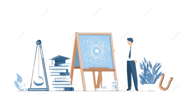pngtree-a-physics-scene-with-atomic-model-and-emc-formula-explained-by-png-image_17884975